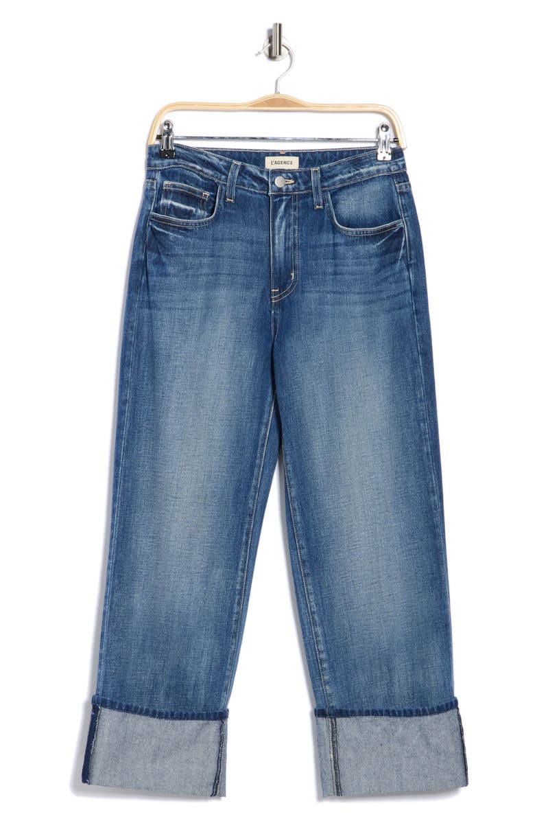 L'AGENCE Leighton Cuff Stovepipe Jeans, Alternate, color, Arco