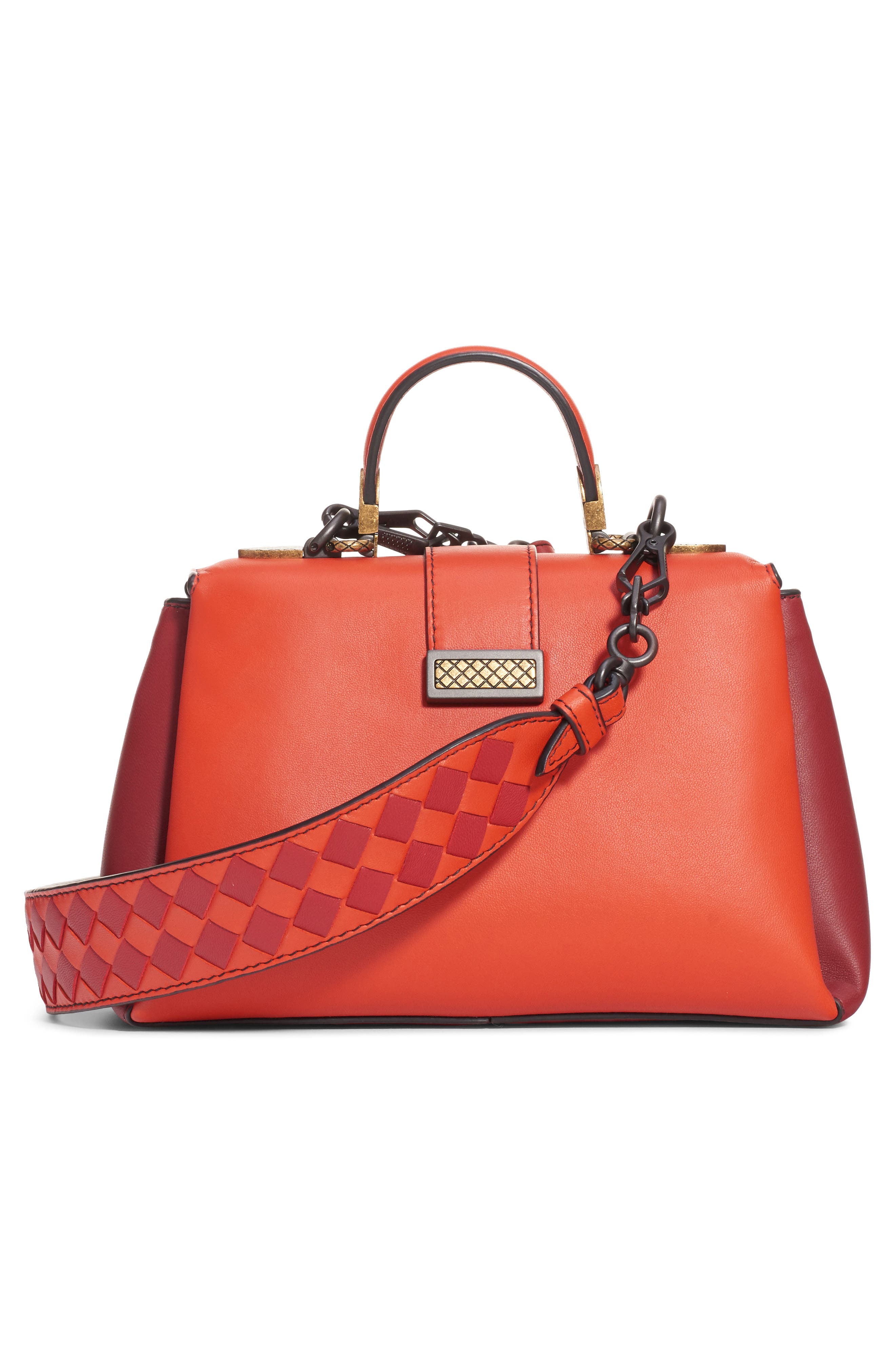 Bottega Veneta Small Piazza Bicolor Leather Handbag, Alternate, color, 