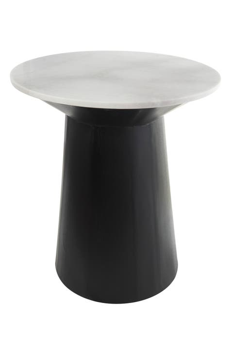 Black Marble Accent Table