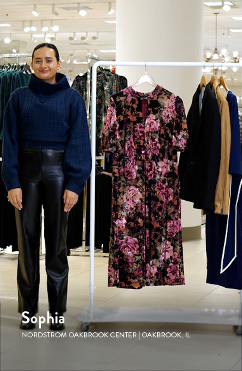 Floral Keyhole Midi Dress, sales video thumbnail