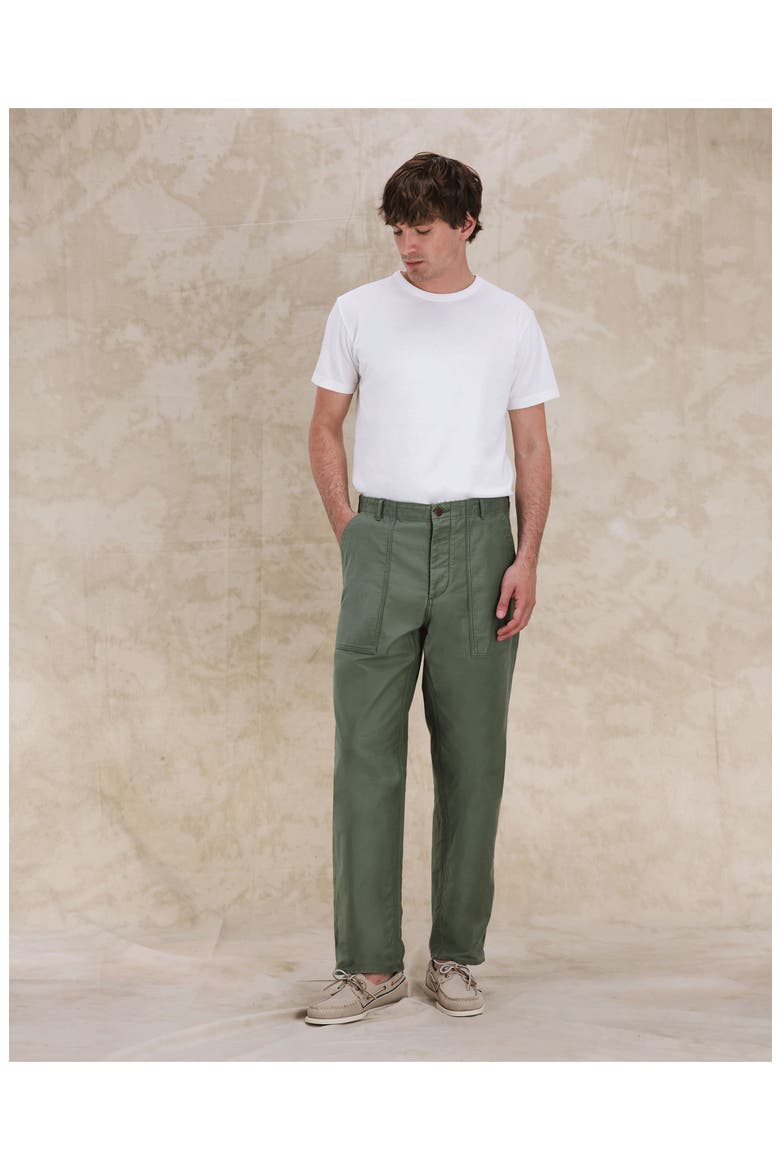 Newfatigue Satin Pocket Trousers, Alternate, color, GREEN