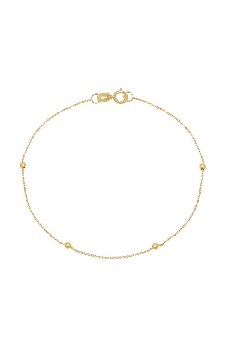 BY ADINA EDEN Ball Chain Bracelet 14K, Main, color, 14K Gold