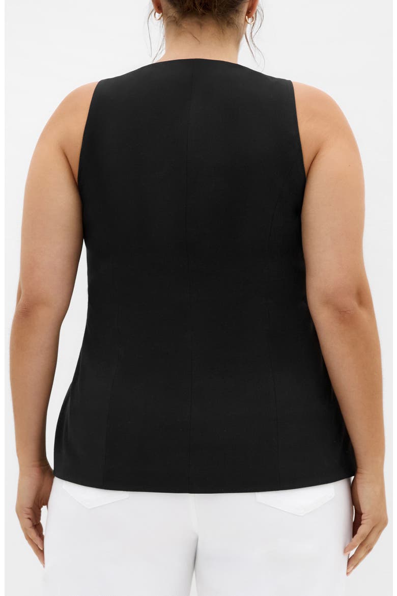 Jaz Peplum Vest, Alternate, color, BLACK