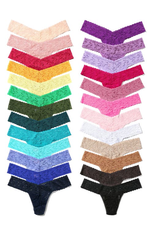 Hanky Panky Holiday Advent Calendar Assorted 25-pack Low Rise Thongs In Purple