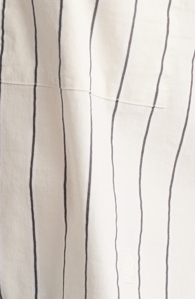 BOSS Brielle 1 Monday Stripe Crop Button-Up Shirt, Alternate, color, 