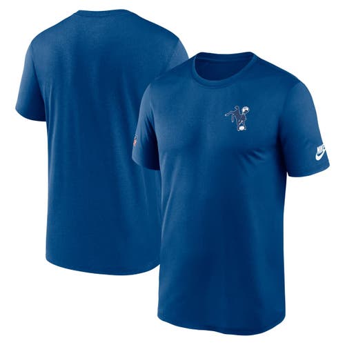 Nike Royal Indianapolis Colts Sideline Alt Pack Small Logo Legend Performance T-shirt In Blue