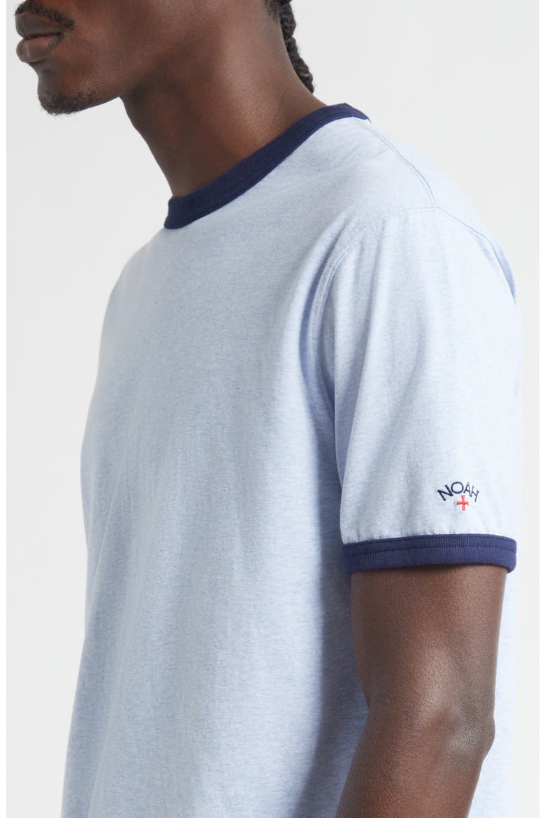 Core Logo Heathered Ringer T-Shirt, Alternate, color, BLUE