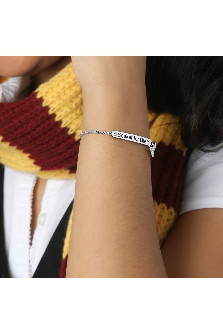 Golden Snitch Bracelet for Women Official License, Adjustable, Alternate, color, Metallic Silver