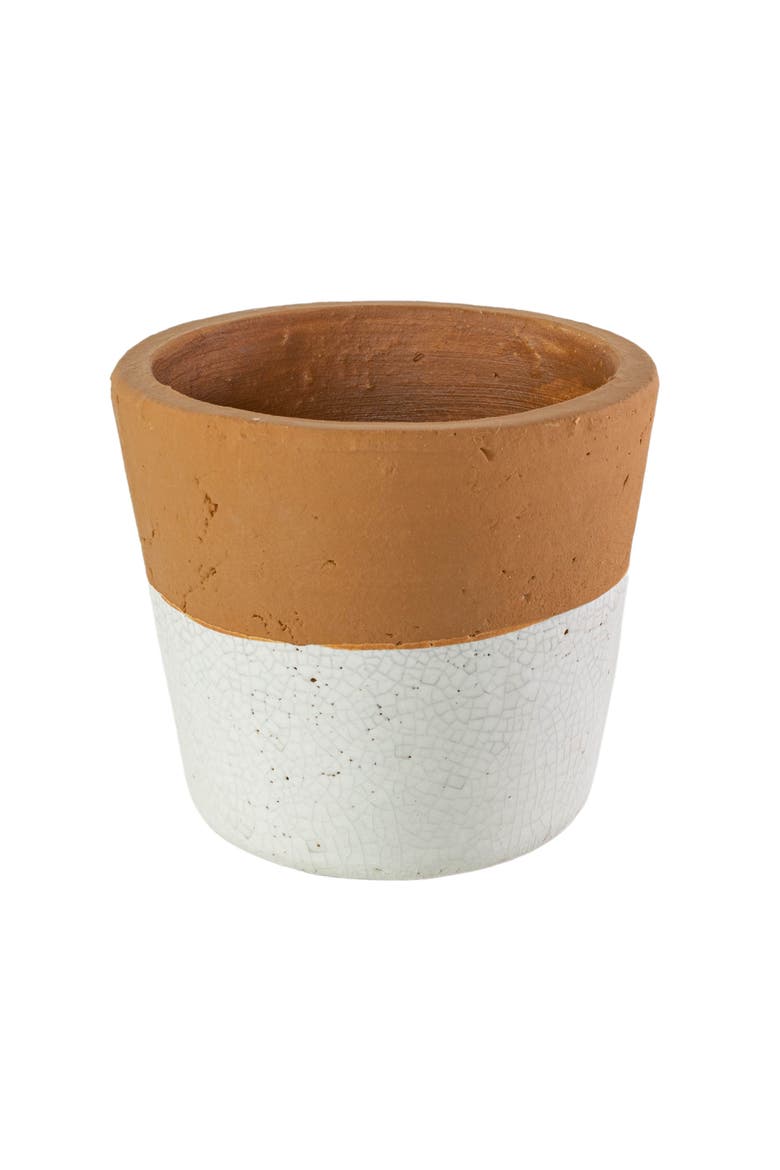Terracotta Bottom Dipped Terracotta Planter, Main, color, Orange