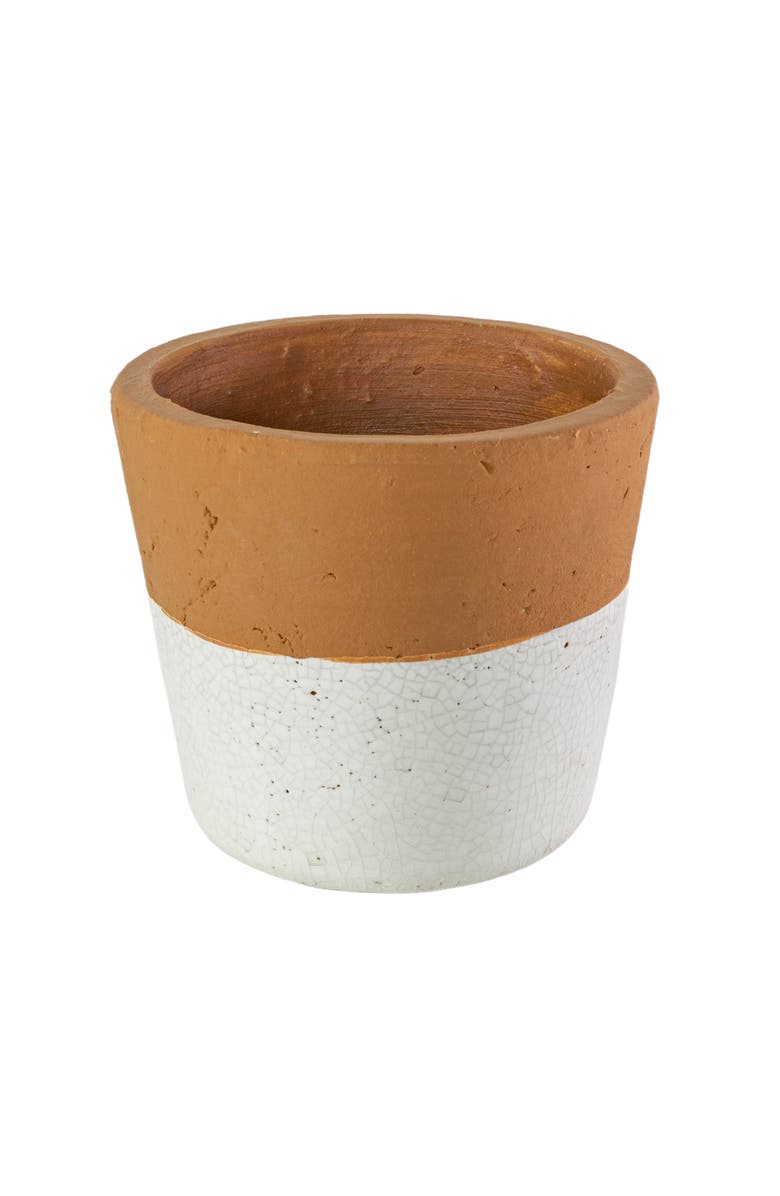 Foreside Home and Garden Terracotta Bottom Dipped Terracotta Planter, Main, color, Orange