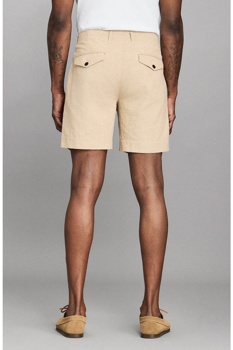 Moore Slub Cotton Shorts, Alternate, color, KHAKI