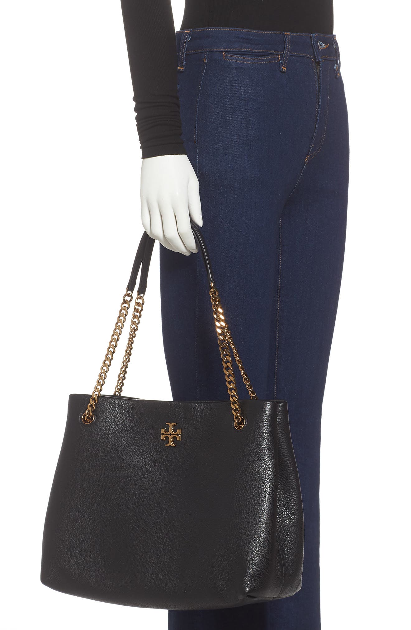 Tory Burch Kira Leather Tote, Alternate, color, 