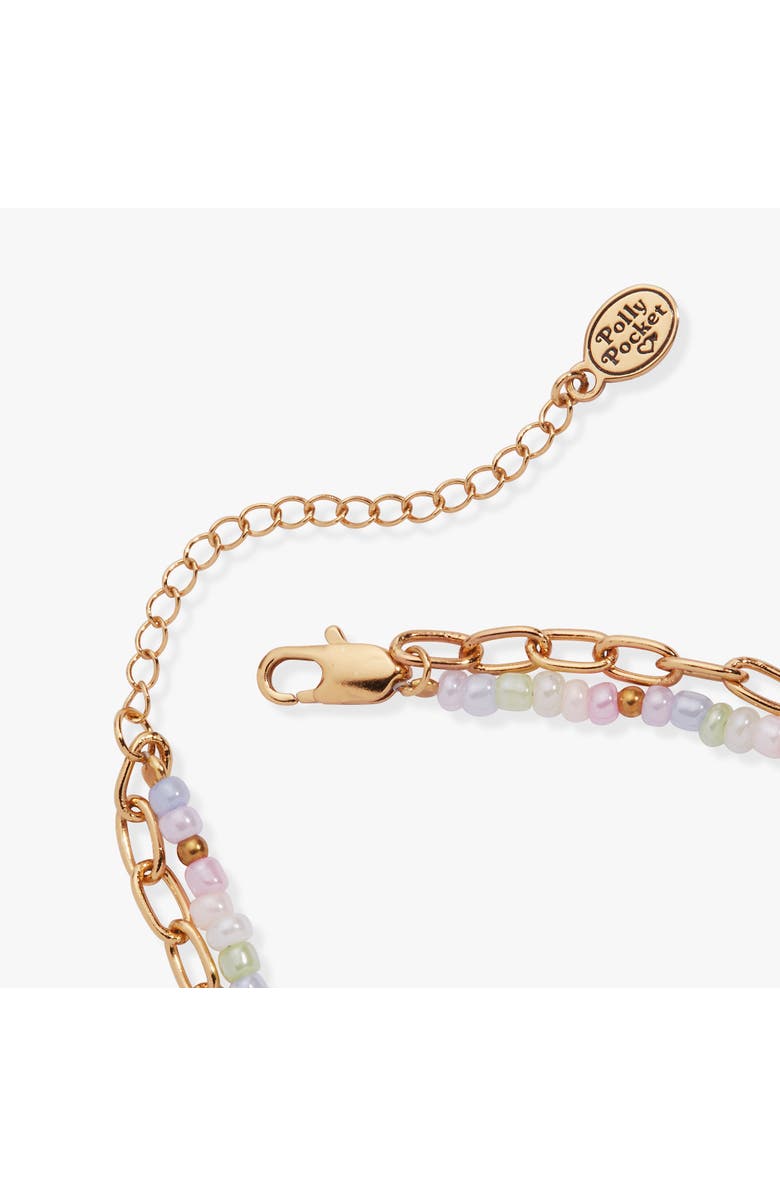 Alex and Ani Polly Pocket 2 Row Charm Bracelet, Alternate, color, Gold