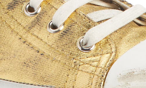 Saint Laurent Bedford Mid Top Sneaker In Gold