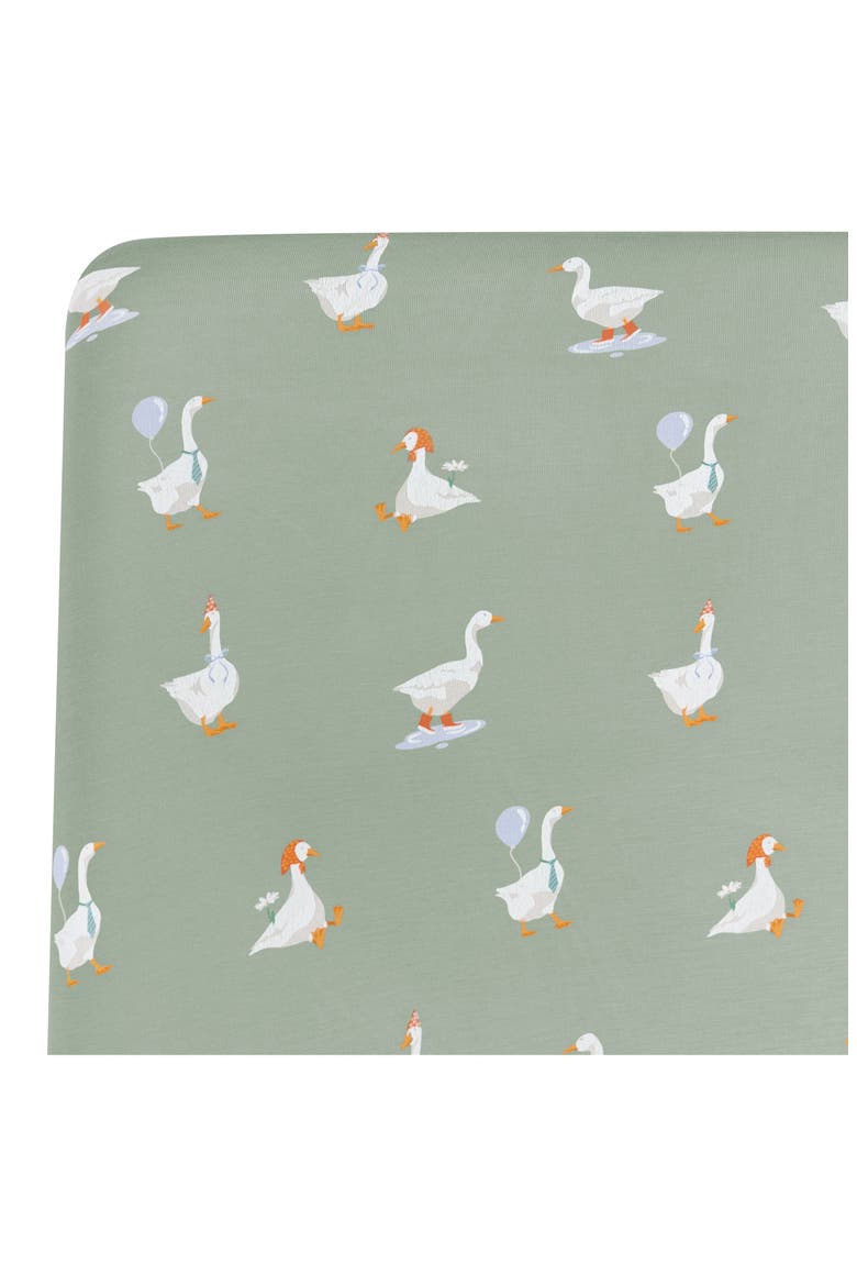 Silly Goose Jersey Crib Sheet, Alternate, color, SILLY GOOSE