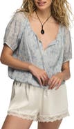 Lucky Brand Bubble Hem Top