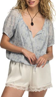 Lucky Brand Bubble Hem Top