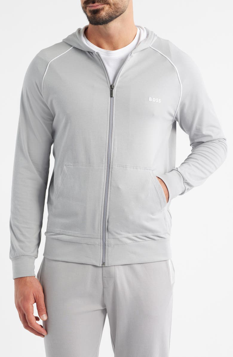BOSS Mix Match Zip Jacket, Alternate, color, Light/ Pastel Grey