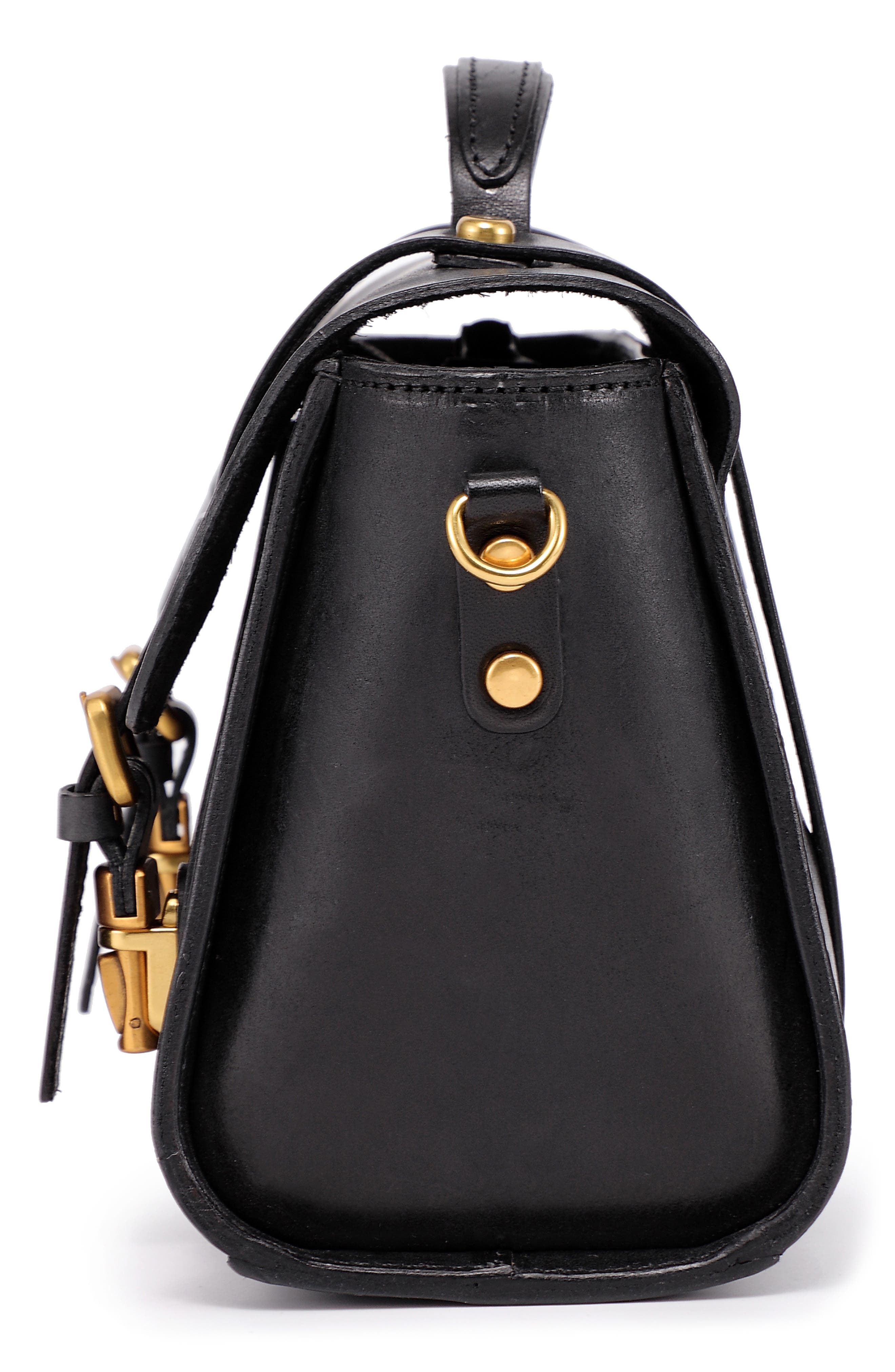 OLD TREND Ficus Leather Mini Satchel, Alternate, color, Black