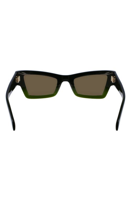 Ferragamo Rivets 53mm Modified Rectangular Sunglasses