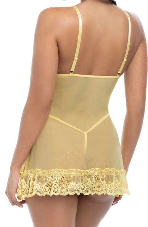 OH LA LA CHERI OH LA LA CHERI VALENTINE SOFT CUP BABYDOLL CHEMISE & G-STRING THONG 