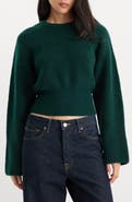 Good American The Chunky Knit Crewneck Sweater