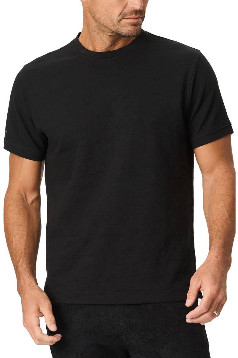 Baslow Geometric Cotton Blend T-Shirt, Main, color, BLACK
