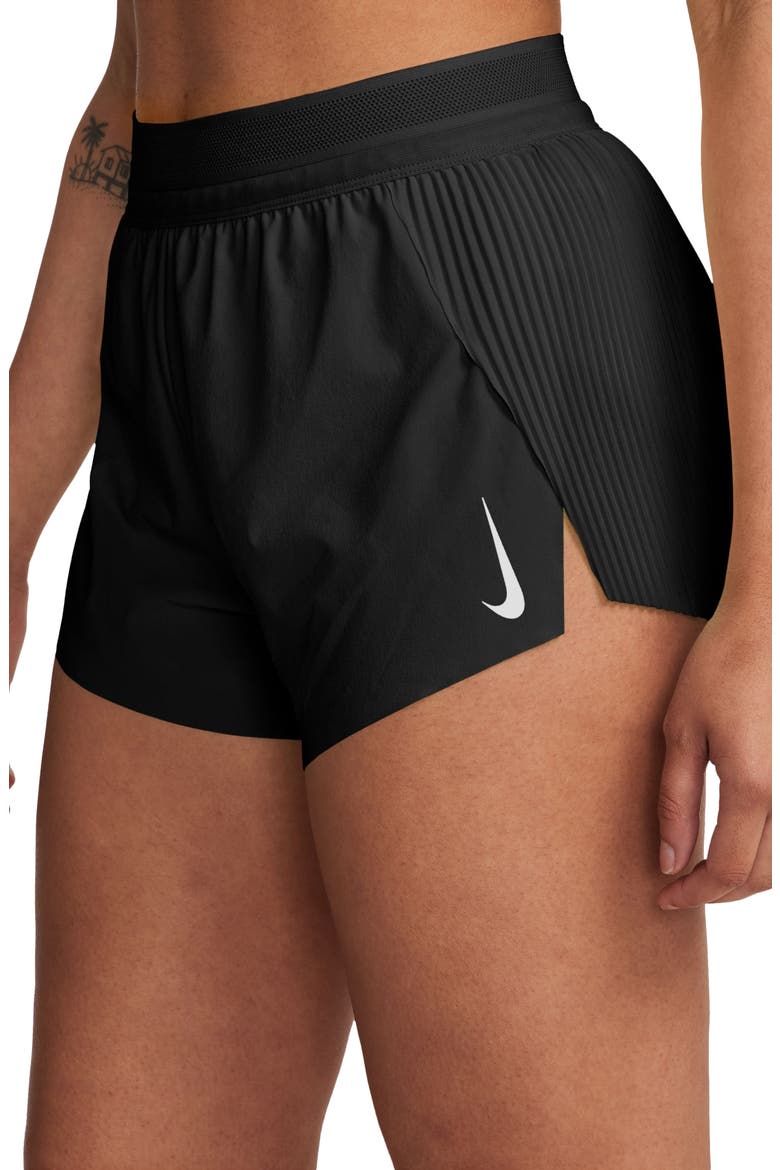 Dri-FIT AeroSwift Running Shorts, Alternate, color, BLACK/WHITE