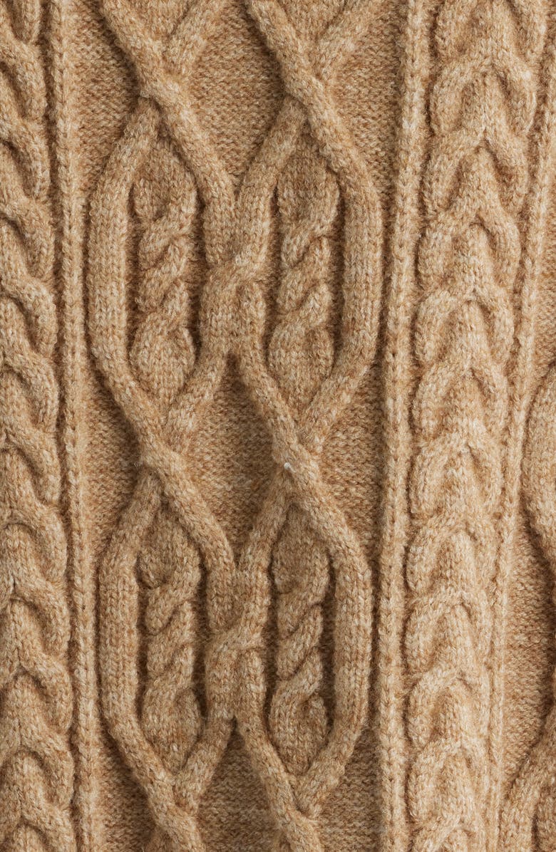 CITY BLUES Denim Collar Cable Long Cardigan, Alternate, color, Brown