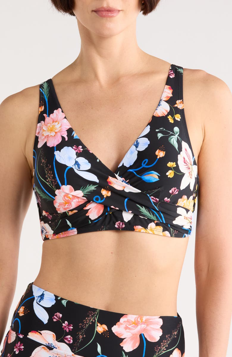 JANTZEN Vera Surplice Underwire Bikini Top, Main, color, Black
