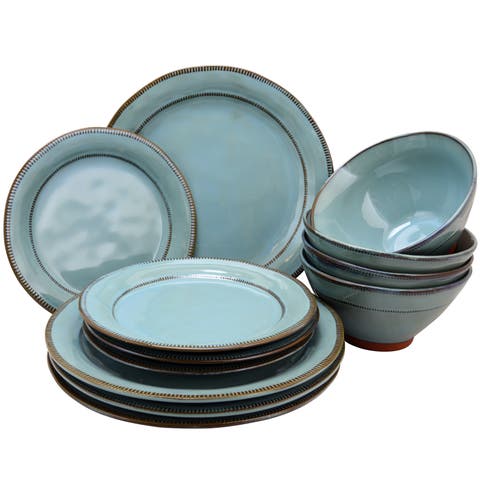 Terranea 12 Piece Round Terracotta Dinnerware Set