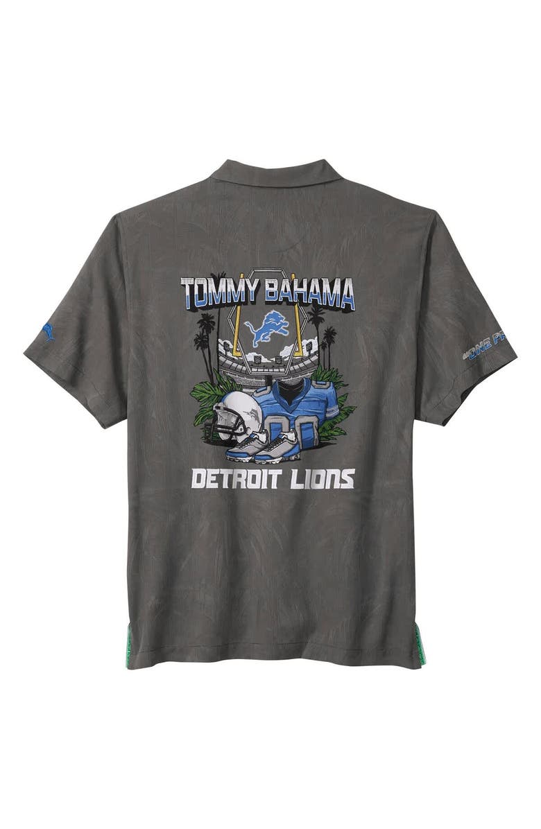 Tommy Bahama Men's Tommy Bahama  Gray Detroit Lions Endzone Paradise COOLMAX Button-Up Shirt, Alternate, color, Gray