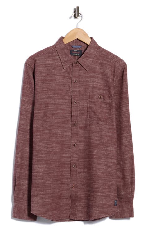 Cotton Peached Texture Button Up Shirt