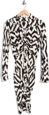 Diane von Furstenberg Sheska Ruched Shirtdress