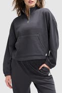 Peloton Waffle Mock Neck 1/2 Zip
