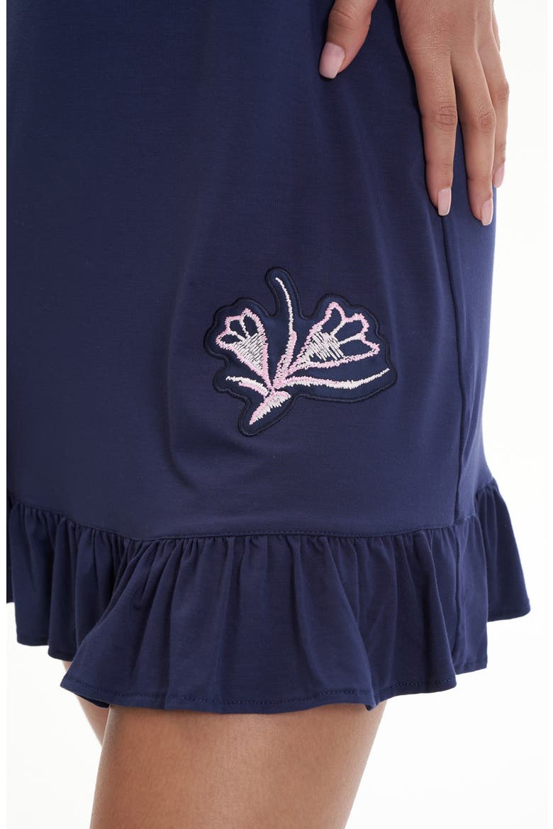 Shannon Nightgown & Socks Set, Alternate, color, MIDNIGHT BLUE