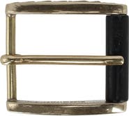Trafalgar 35mm Italian Side Detailed Solid Brass with Black Stag Horn Roller Harness Belt Buckle