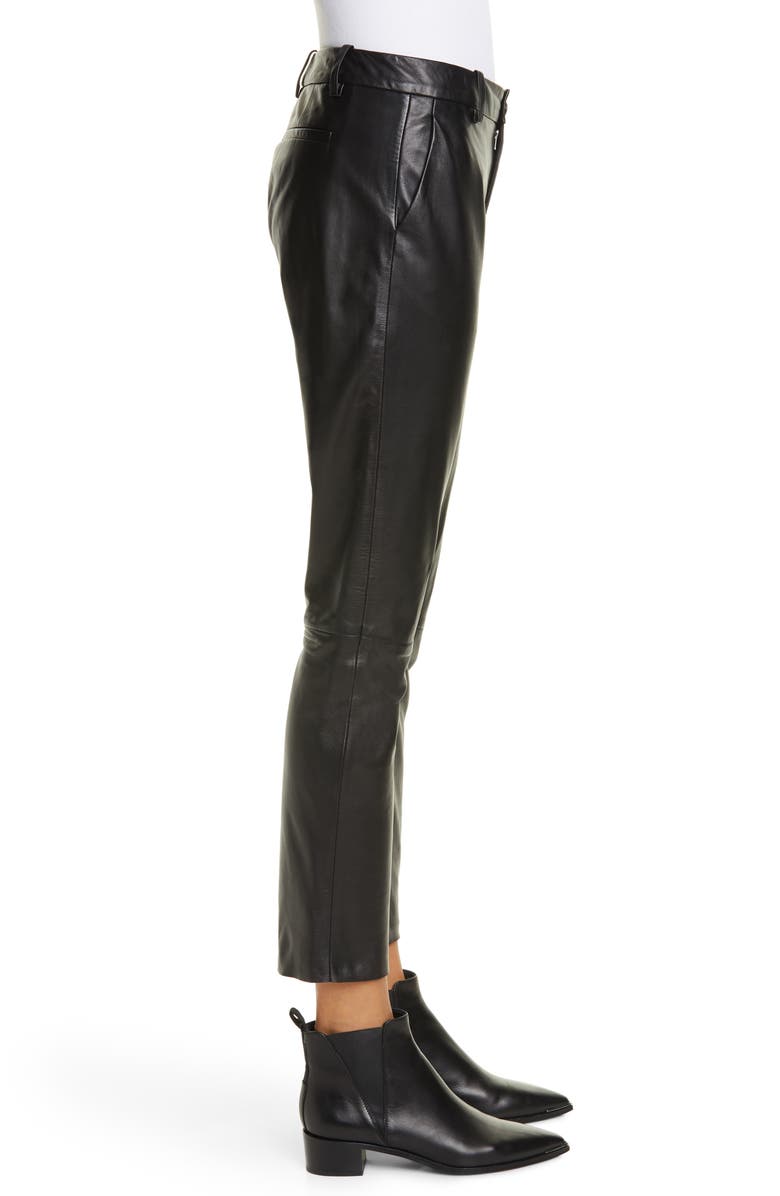 Nili Lotan Montauk Leather Pants, Alternate, color,