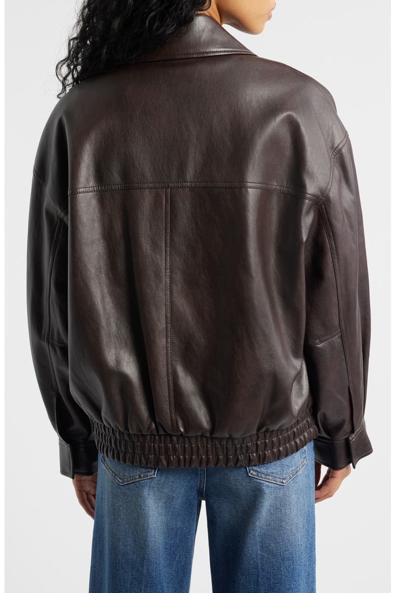 Marti Faux Leather Jacket, Alternate, color, BROWN