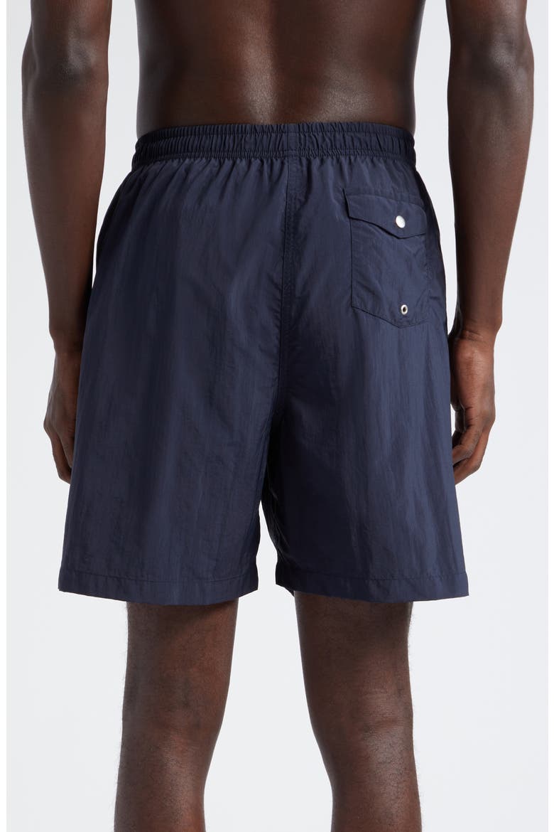 Core Logo Patch Swim Trunks, Alternate, color, NAVY
