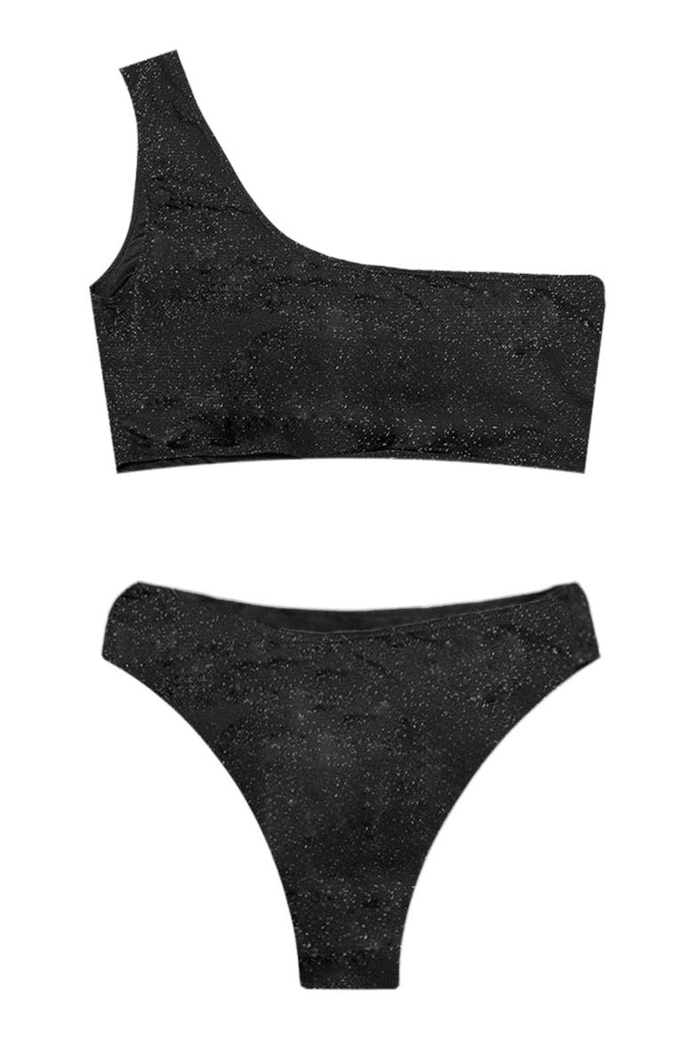 Glitter Swimsuit, Alternate, color, Black