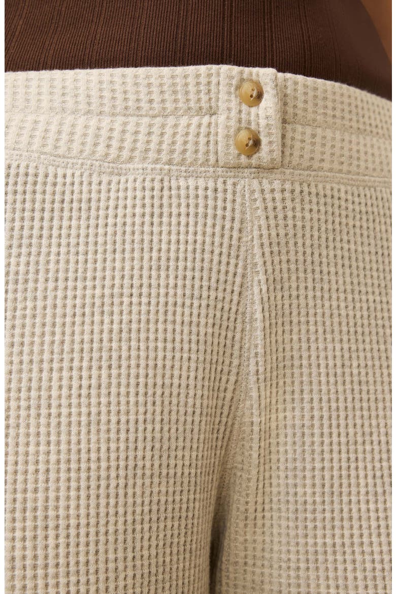 Après Organic Cotton Waffle Pants, Alternate, color, LIGHT GREY HEATHER