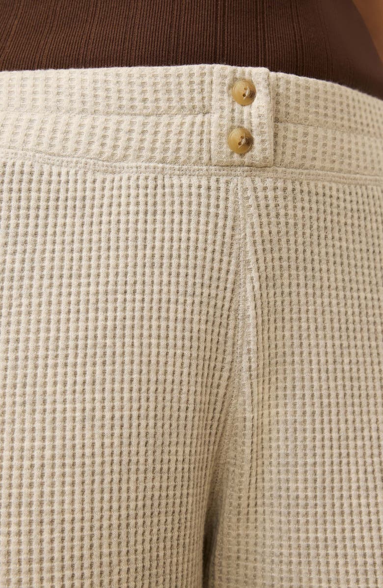 Faherty Après Organic Cotton Waffle Pants, Alternate, color, Light Grey Heather