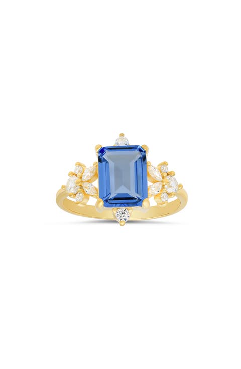 Emerald Cut Cubic Zirconia Ring