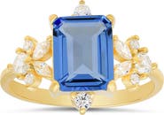 Queen Jewels Emerald Cut Cubic Zirconia Ring