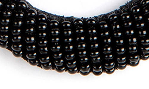 Deepa Gurnani Asta Beaded Hoop Drop Earrings In Black