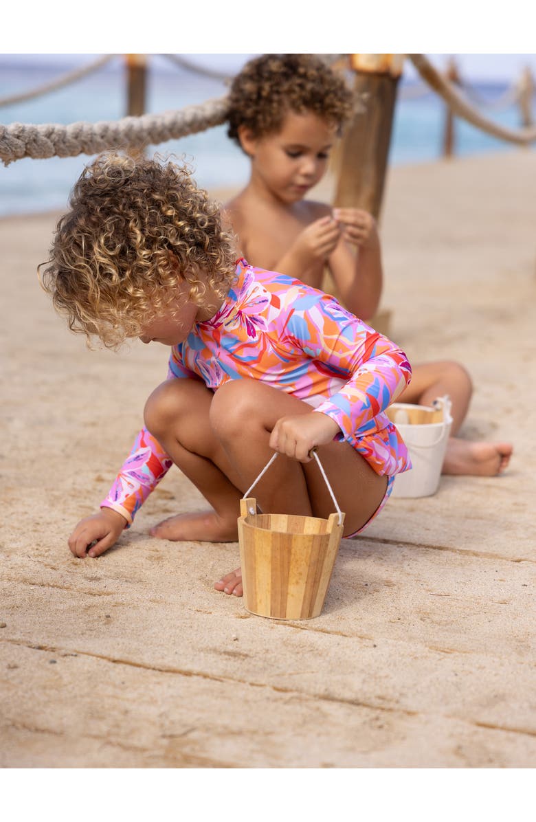 Snapper Rock Blooming Long Sleeve One-Piece Rashguard Swimsuit, Alternate, color, Multi