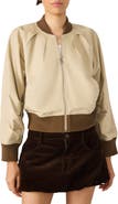 Steve Madden Bray Cotton Crop Bomber Jacket