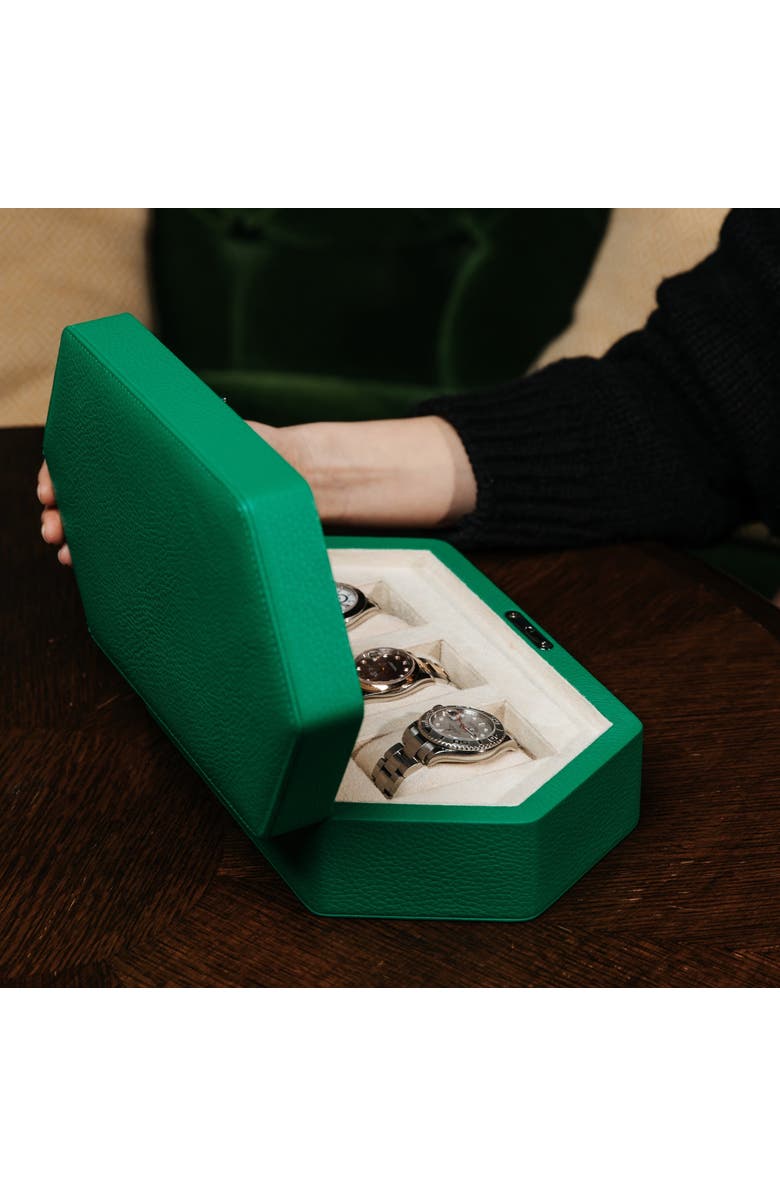 Rapport London PORTOBELLO THREE WATCH BOX, Alternate, color, Green
