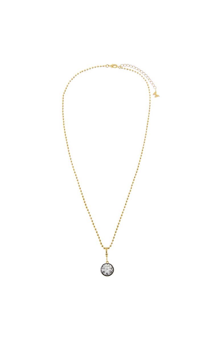 BY ADINA EDEN CZ Rounded Encased Statement Necklace Charm, Alternate, color, Gold